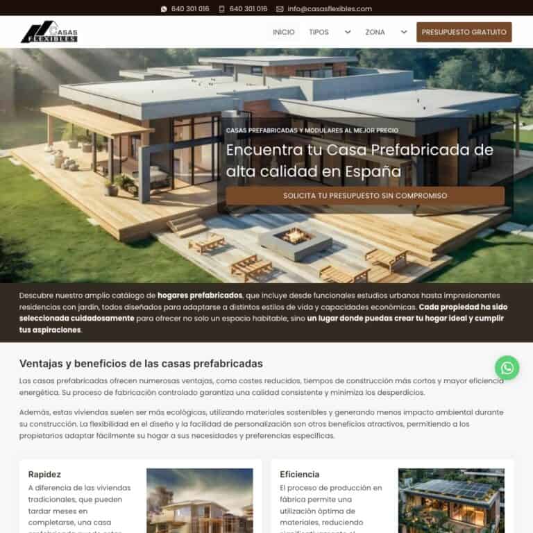 Casa moderna prefabricada de alta calidad en España.