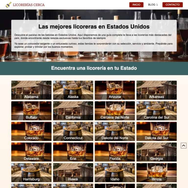 Guía de licorerías en Estados Unidos por estado