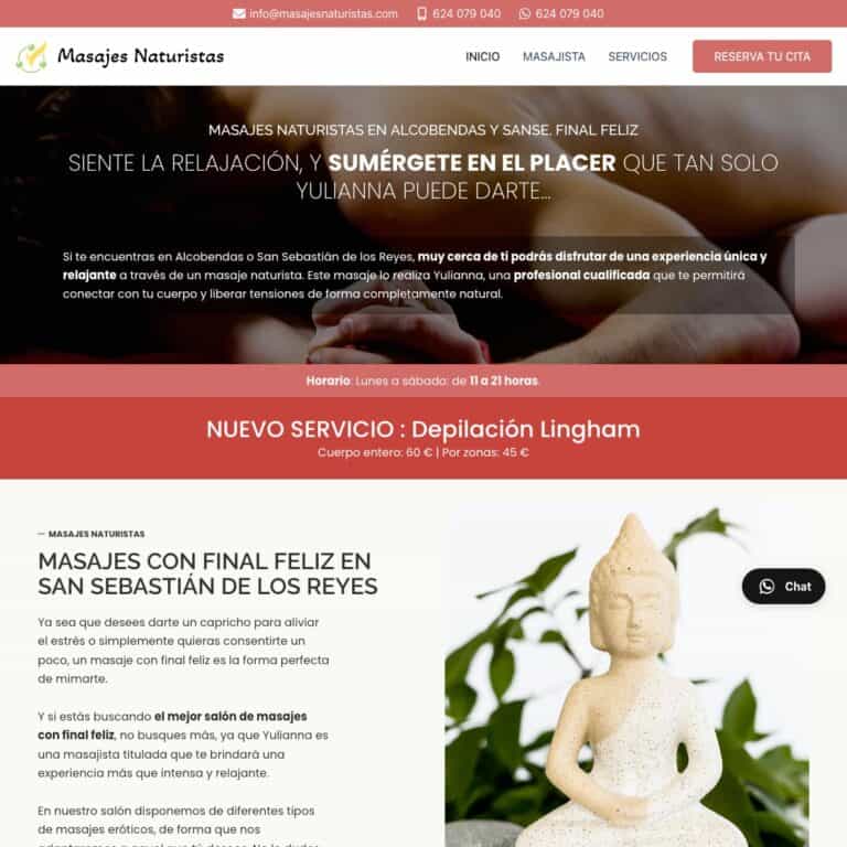 Masajes naturistas y depilación en Alcobendas y Sanse