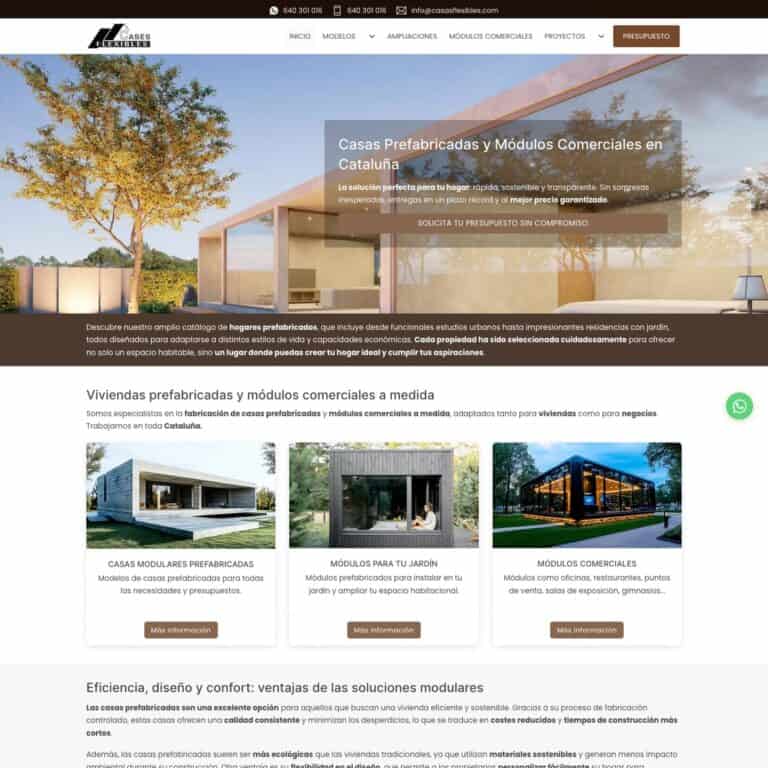 Casas prefabricadas y módulos comerciales en Cataluña.