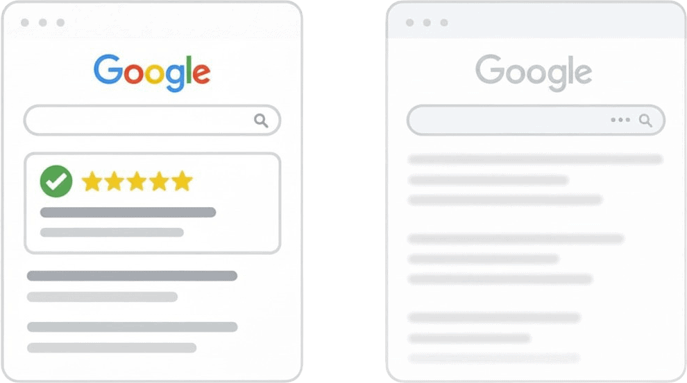 Comparación de resultados de búsqueda Google