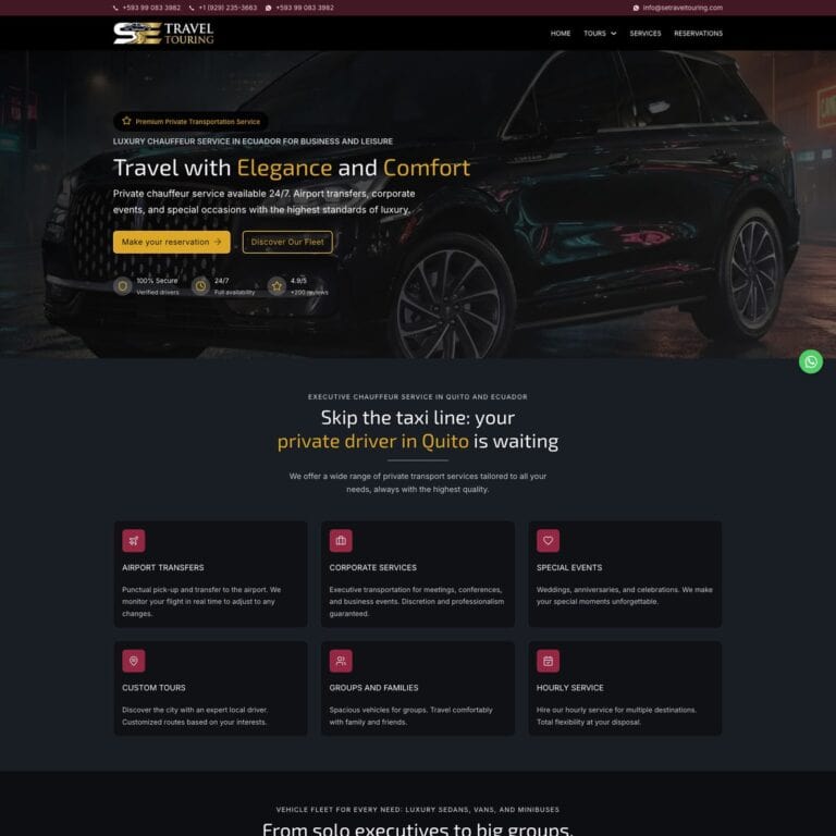 Servicio de chófer privado en Quito Ecuador