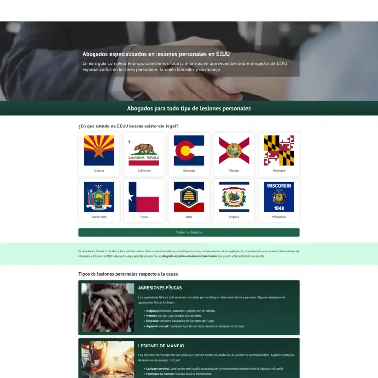 Abogados para Lesiones en EEUU